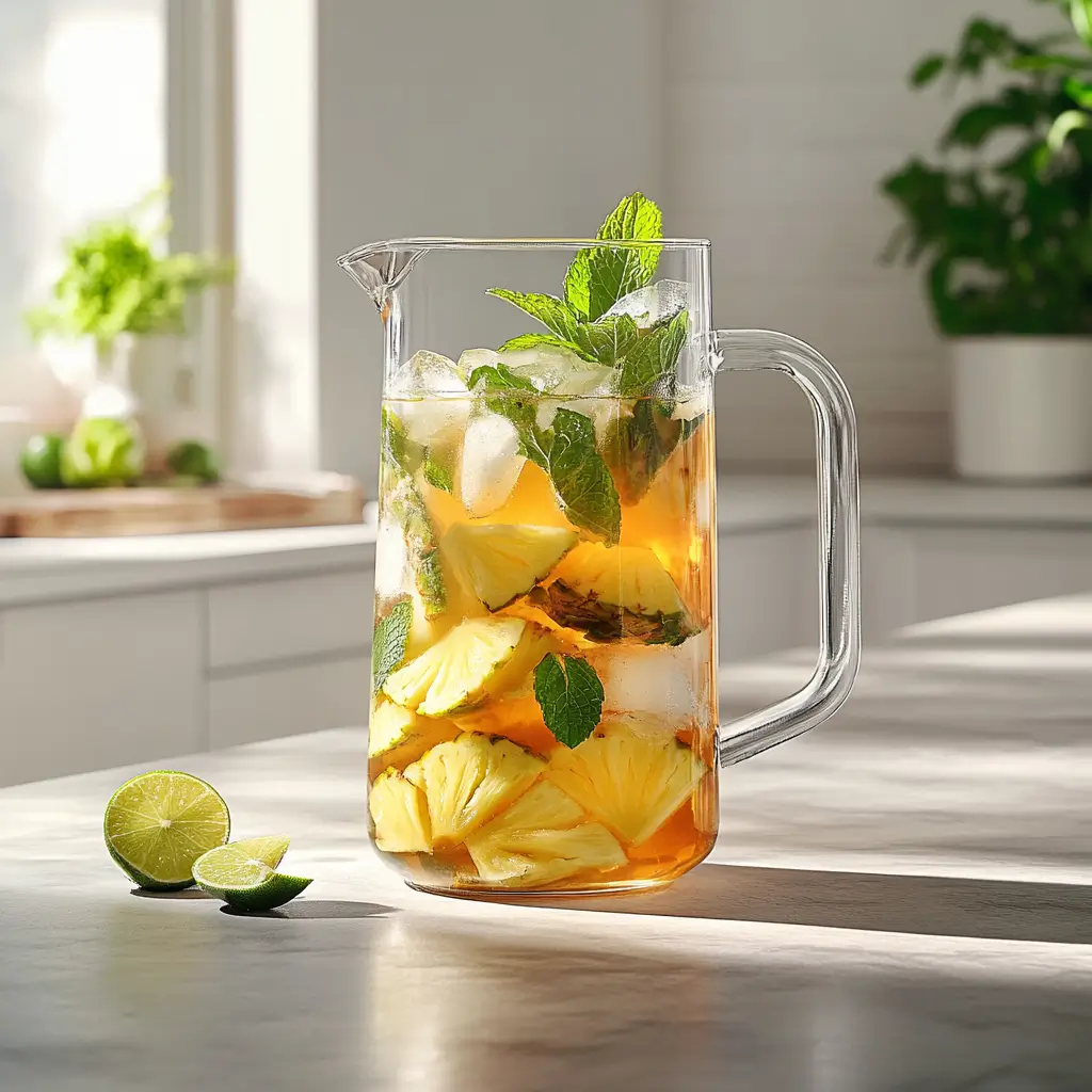 Costa Rican Iced Tea: Discover a Tropical, Healthy Delight 2 Costa Rican iced tea with tropical fruits and herbs