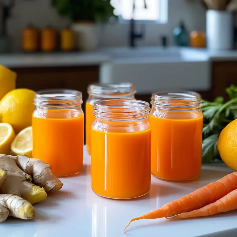 Drink your Retinol wellness shot with carrots, lemons, ginger, and turmeric
