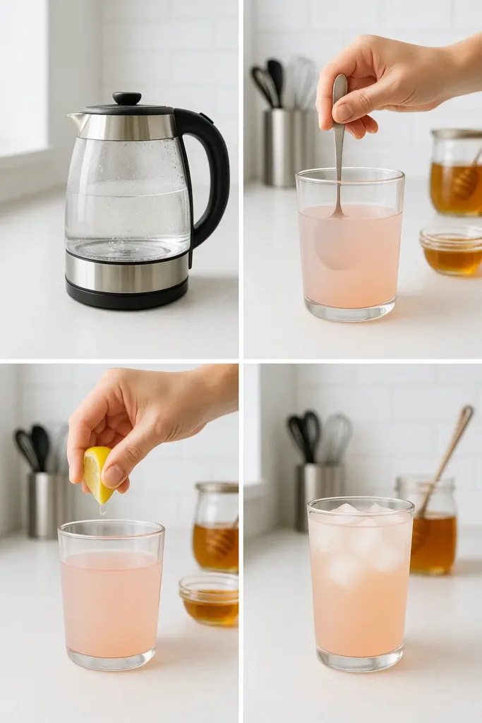 Japanese Pink Salt Recipe: 5 Variations That Actually Work for Health 6 Step-by-step preparation of Japanese pink salt drink with lemon and honey