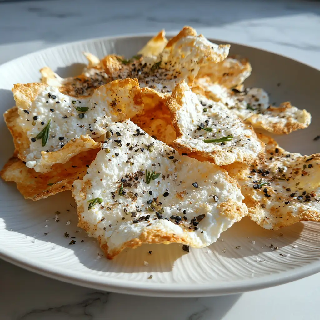 Seasonings for Cottage Cheese Chips: Delicious Holiday & Party Ideas 3 cottage cheese chips with sea salt and pepper