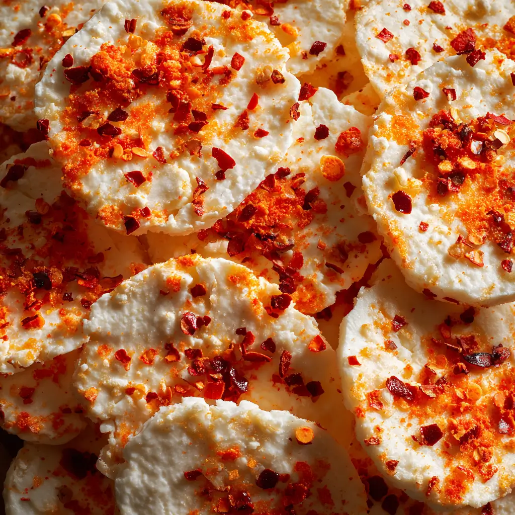 Seasonings for Cottage Cheese Chips: Delicious Holiday & Party Ideas 4 spicy cottage cheese chips with paprika and chili flakes