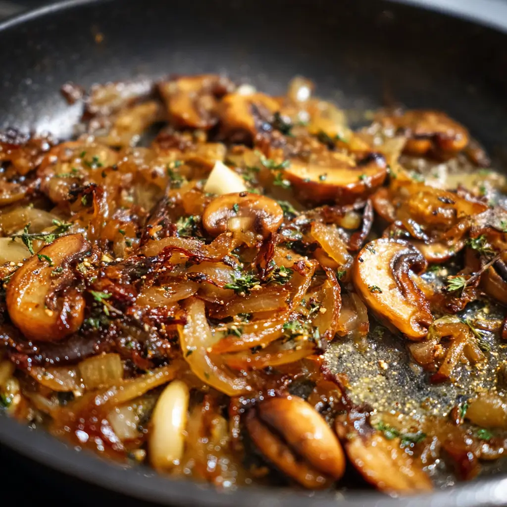 One-Pot French Onion Pasta 5 Caramelizing onions for French Onion Pasta