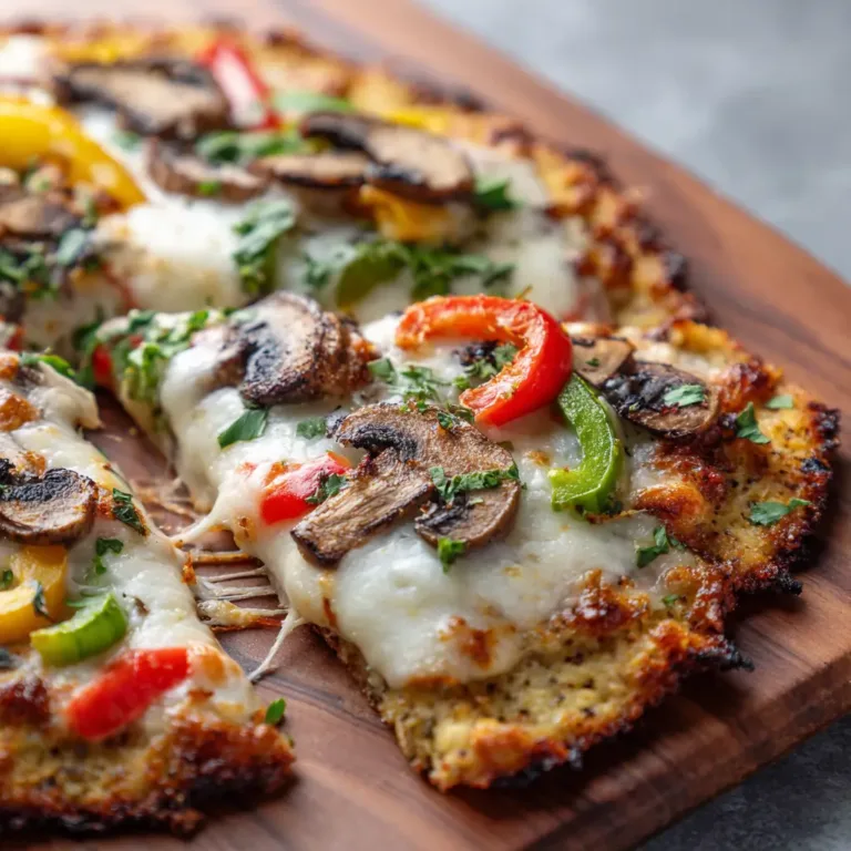 keto pizza with almond flour crust and toppings