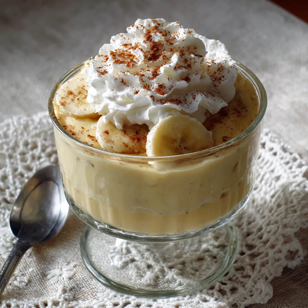 Sugar Free Southern Banana Pudding 2 Sugar free banana pudding topped with whipped cream