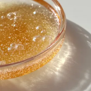 Gelatin blooming in cold water for the gelatin trick for weight loss