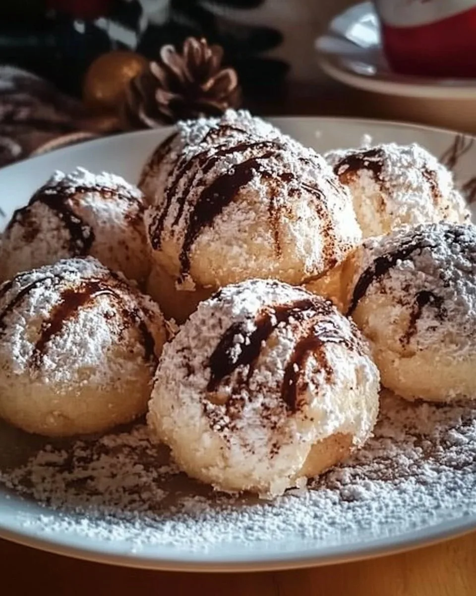 Christmas Tiramisu Snowball Cookies