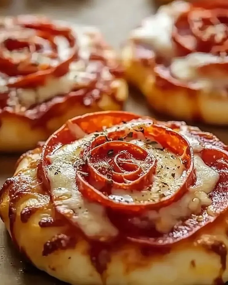 Deliciously crafted pizza roses ready to serve.