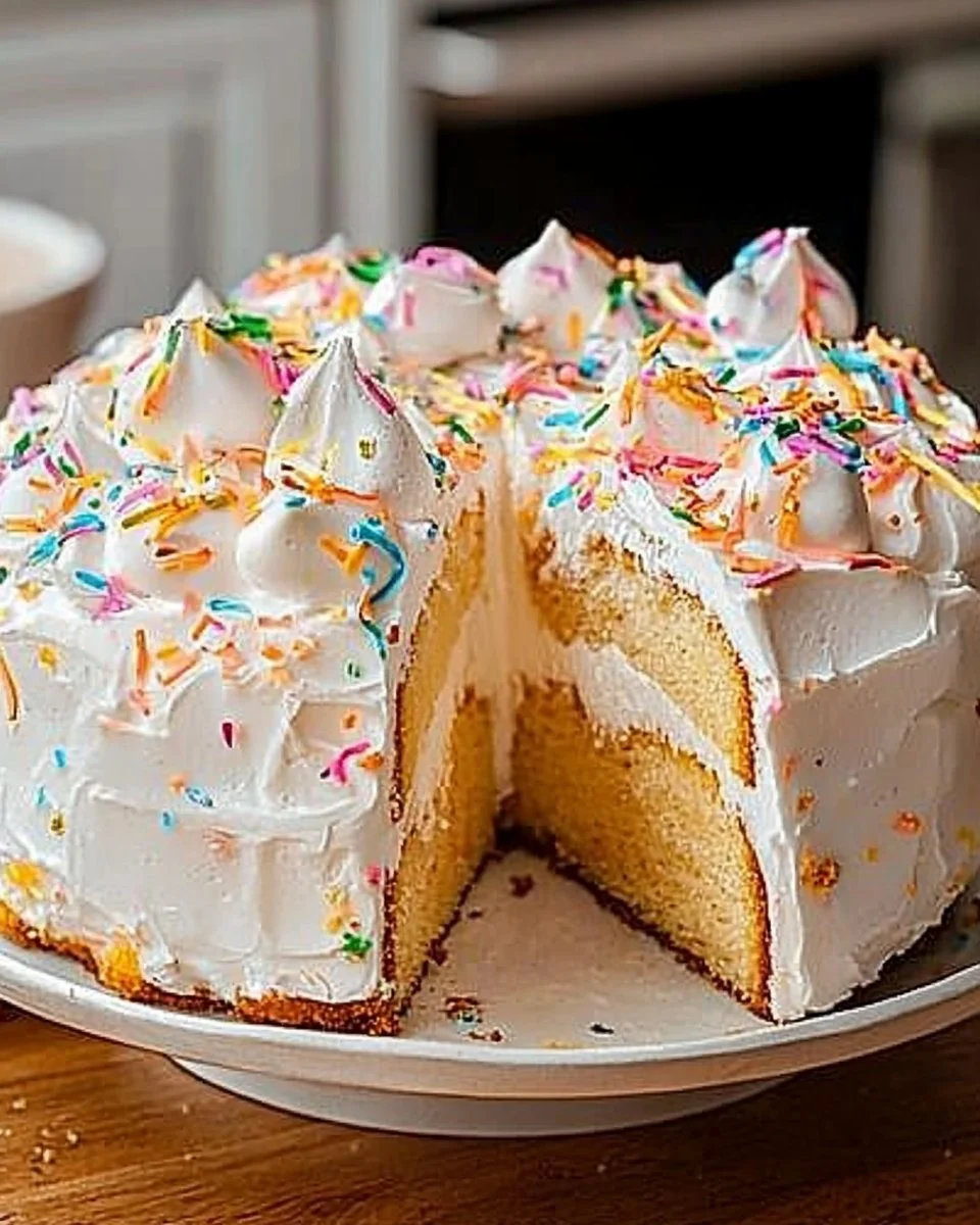 Fluffy Funfetti Angel Food Cake