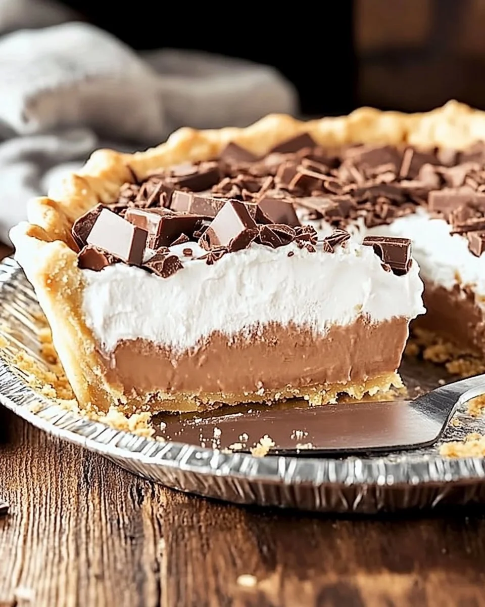 Easy Chocolate Bar Pie 3 Hershey's Chocolate Bar Pie