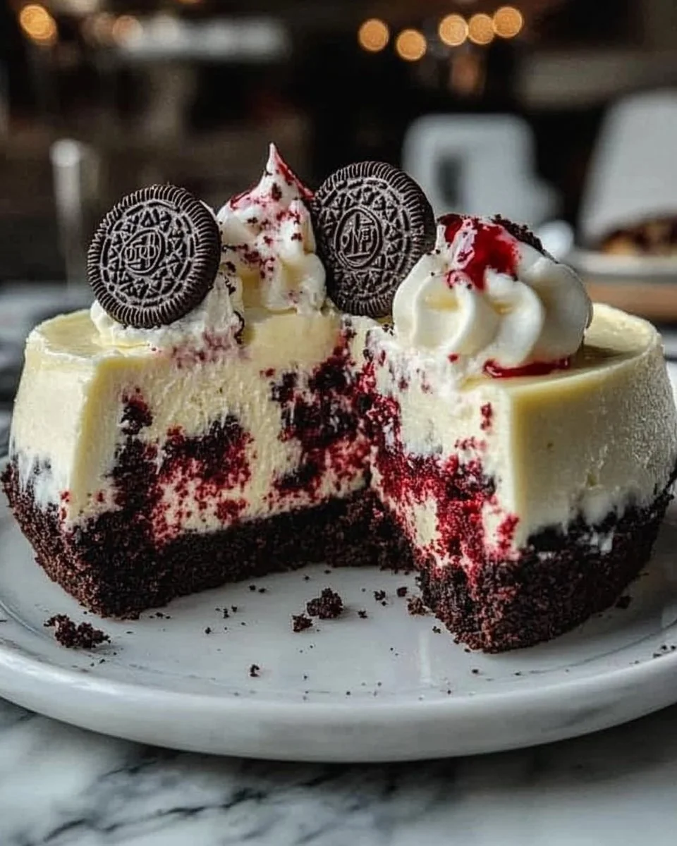 Red Velvet Cheesecake with Oreo Crust