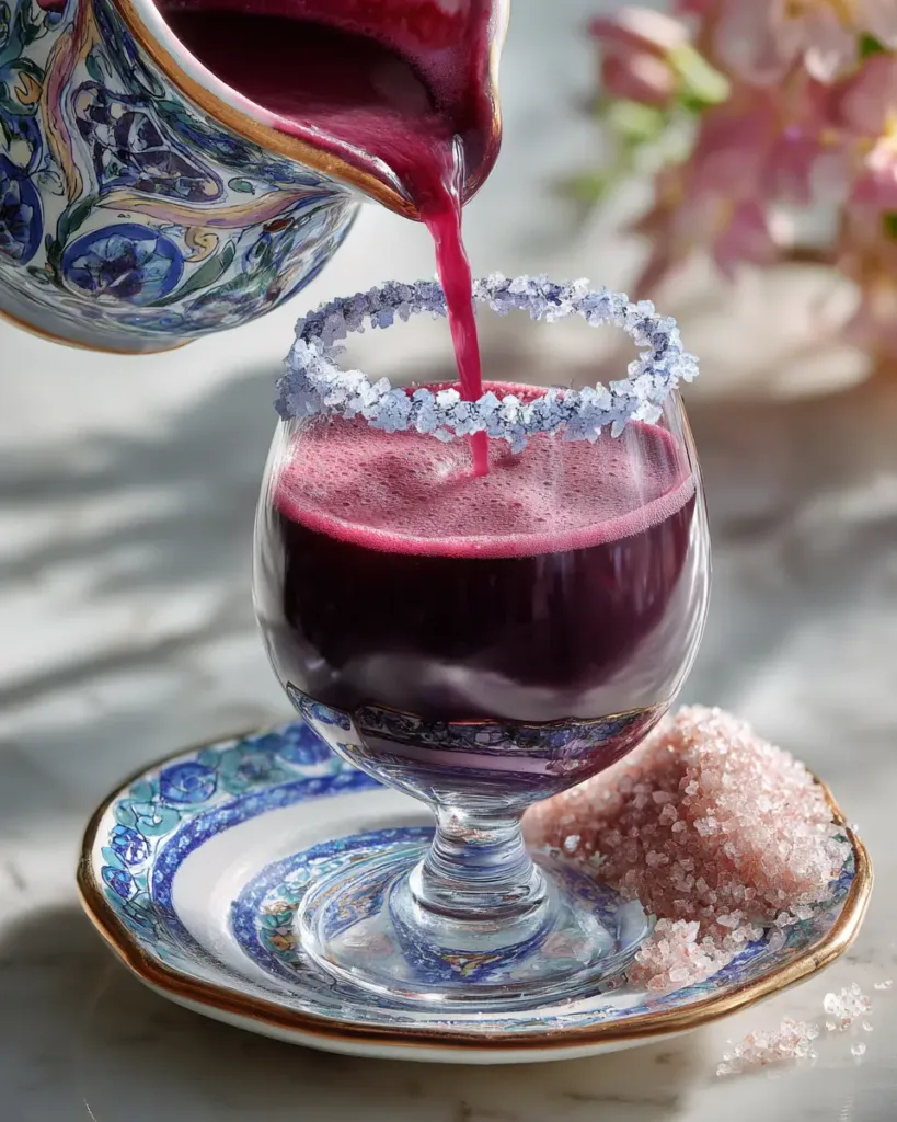 Blue salt elixir variation with beet juice being added — blue salt trick for men recipe upgrade