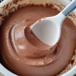 Delicious Cottage Cheese Chocolate Mousse served in a bowl with chocolate shavings.