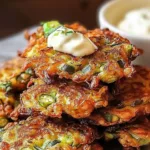 Crispy okra fritters with green tomatoes served on a plate.