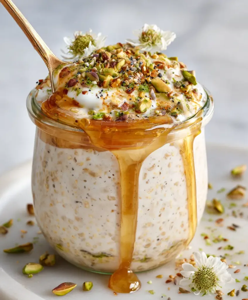 The Best Overnight Oats Recipe With Chia Seeds 11 High protein overnight oats recipe with Greek yogurt layer and hemp seeds