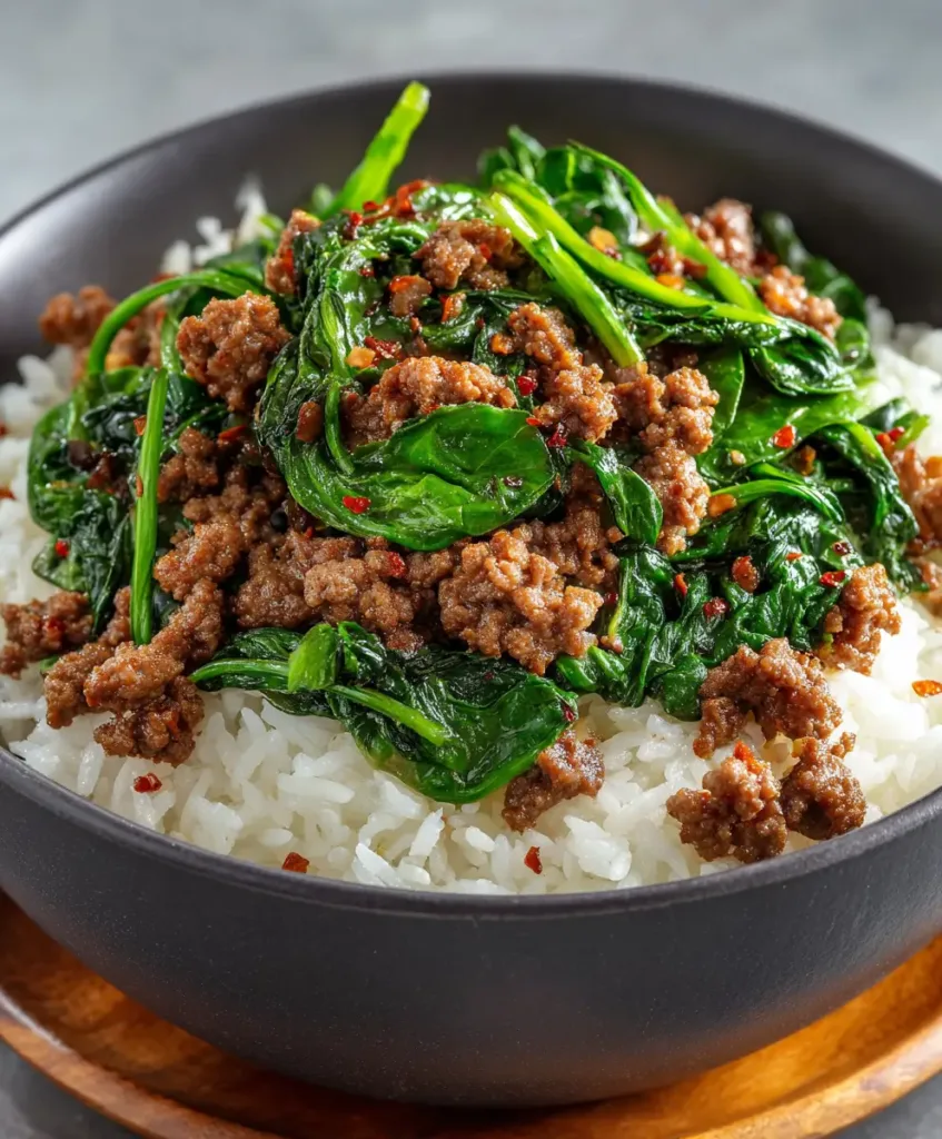 finished boy kibble recipe in dark matte bowl with vegetables on top