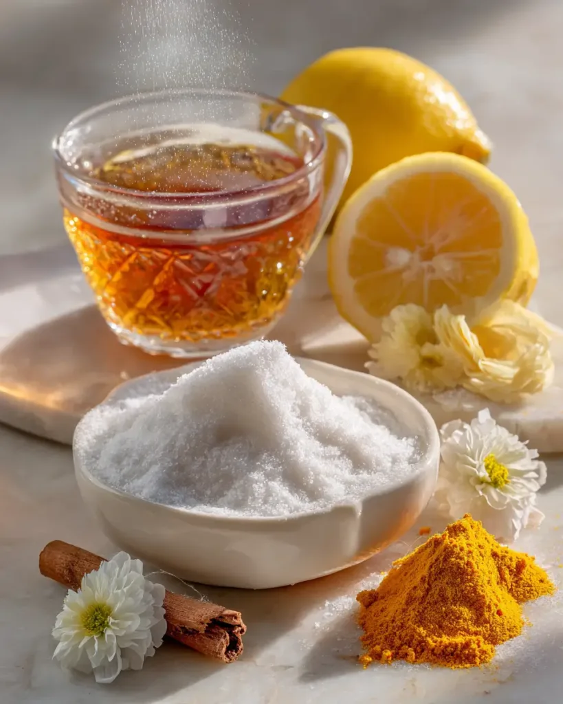 lipojaro jello recipe ingredients on light stone surface
