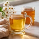 lipojaro jello recipe beside morning herbal tea on counter