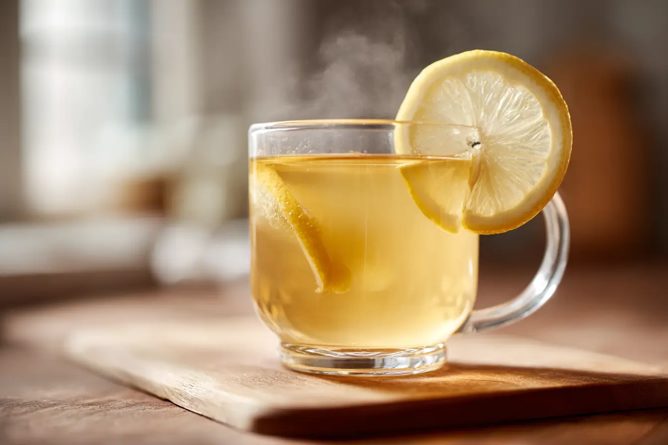 Dr Gupta Gelatin Recipe 3 Ingredient Weight Loss Trick 3 Dr Gupta Gelatin Recipe drink with lemon in a glass cup, warm and soothing