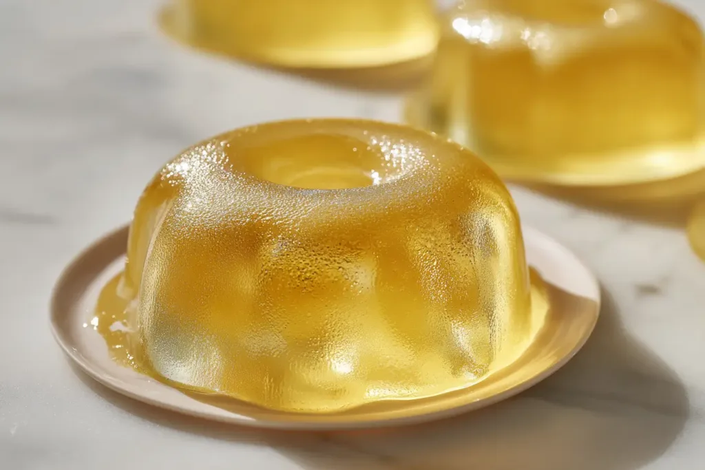 Gelatin Weight Loss Recipe That Actually Works 2 Clear gelatin dessert on a plate ,Gelatin Weight Loss Recipe