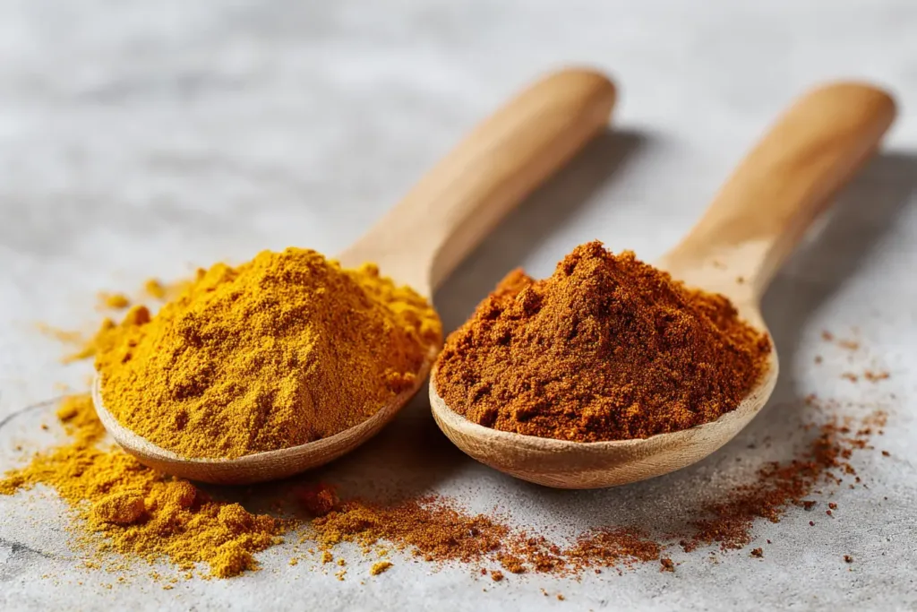 Cinnamon and turmeric in wooden spoons for honey trick recipe brain tonic , Honey trick recipe