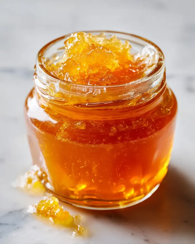 Open jar of raw unfiltered honey used in the honey trick recipe for memory , Honey trick recipe