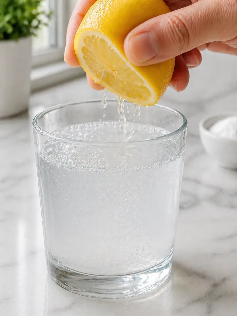 what is the baking soda trick for ed lemon being squeezed into water glass with baking soda ,What is the baking soda trick