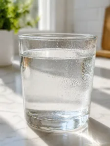 what is the baking soda trick morning wellness drink on bright kitchen counter in soft light ,What is the baking soda trick