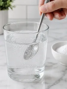 what is the baking soda trick recipe hand stirring baking soda into water glass with spoon ,What is the baking soda trick